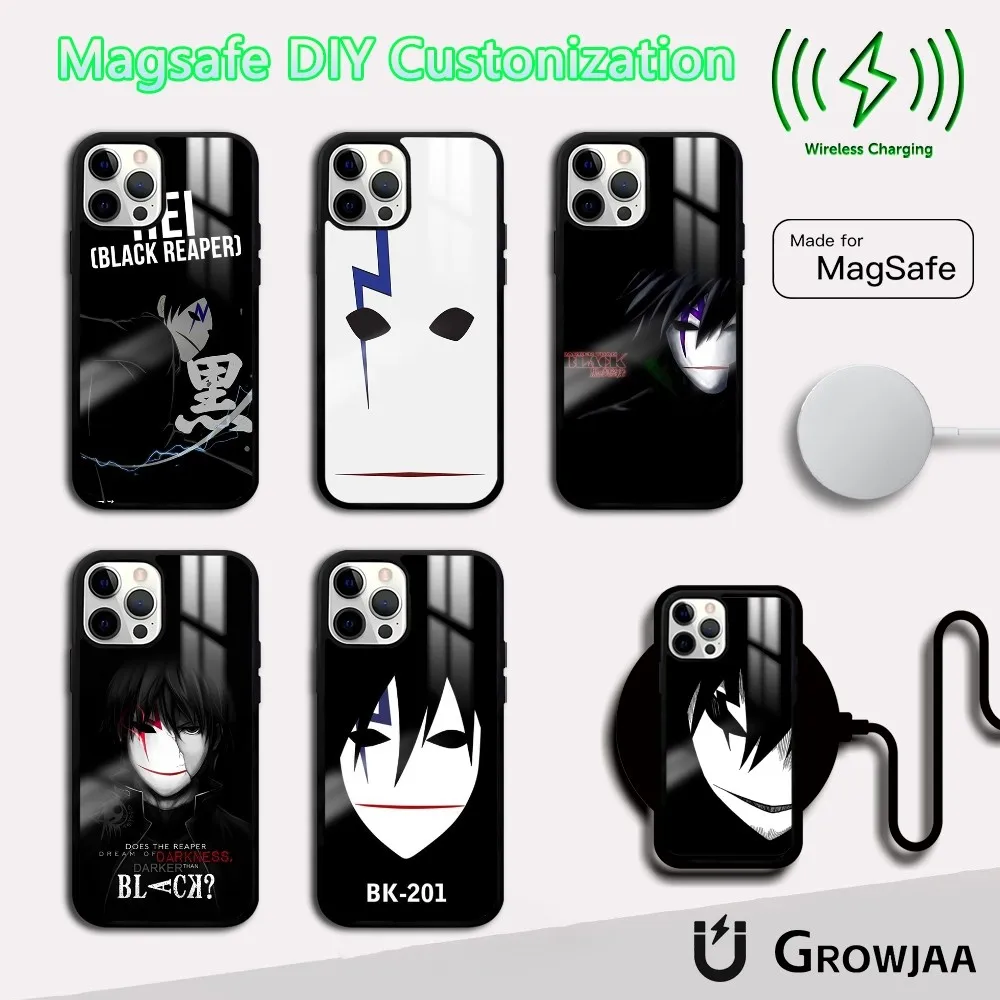 Anime K-Kuro No K-KEiyakusha Phone Case For iPhone 16 15 14 13 12 11 Pro Max Plus Mini Magsafe Mirror Wireless Magnetic Cover