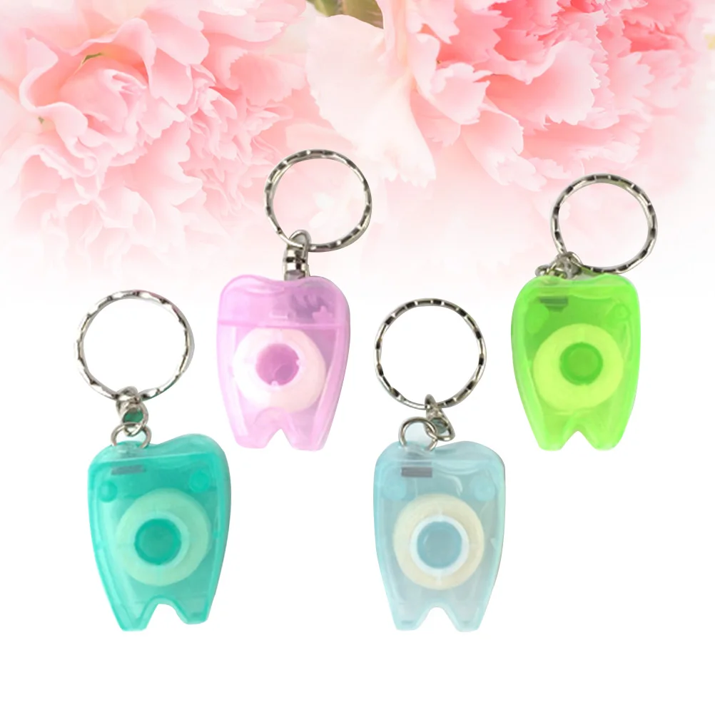 

Flossteeth Pick Picks Stickskeychain Clean Holder Toothpick Interdental Between Brushes Key Ring Cleaners Oral Threaders