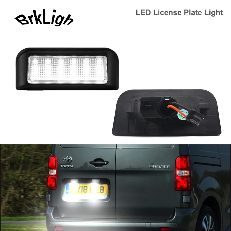 

For Peugeot Partner Expert Rifter Traveller LED Number License Plate Lights Lamps Citroen Berlingo Jumpy Spacetourer Car-Styling