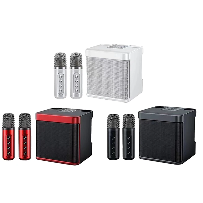 

Portable Dynamic Microphone Wireless Handheld Microphones Woofer Bluetooth with Voice Change Function Support Tf Card