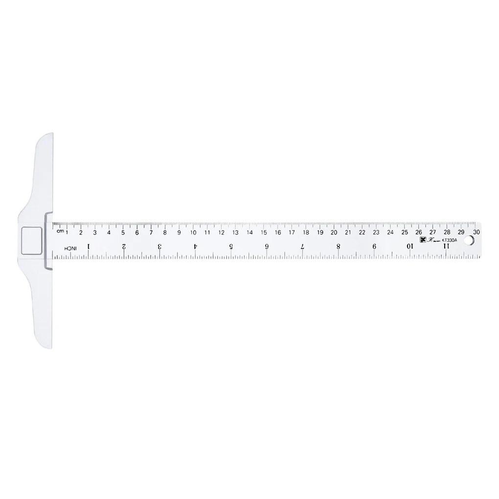 

T-shaped Transparent Ruler Students Teacher Rulers Measuring Tool Drafting Paint Layout Work Professional Draftsmen
