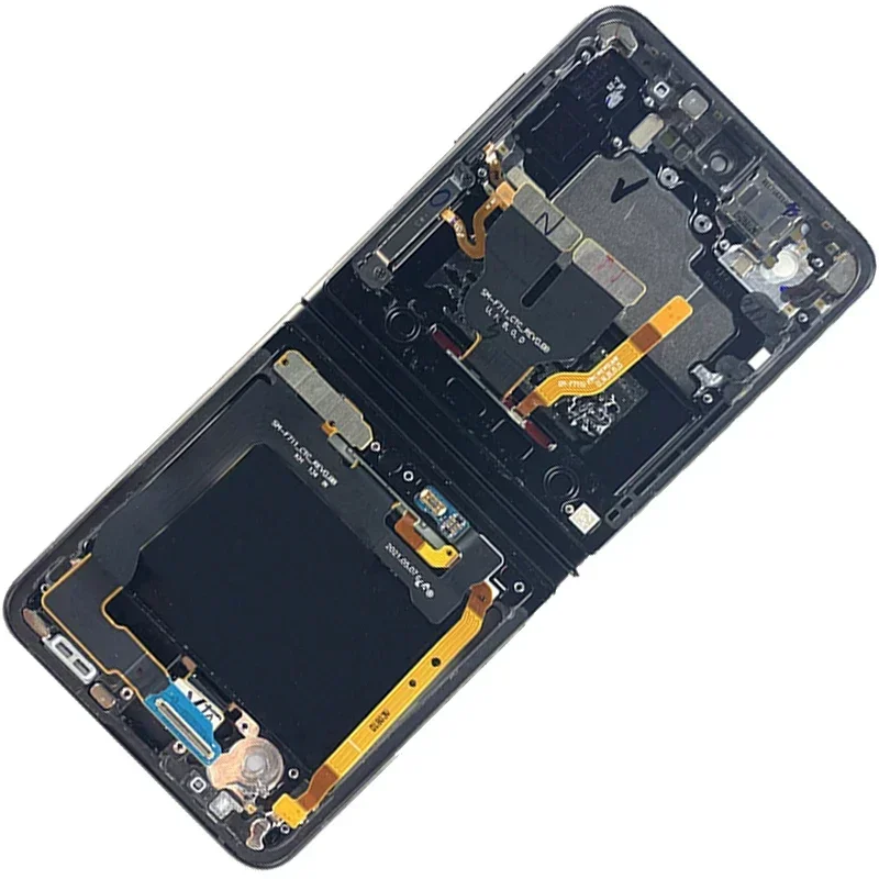 6 7-дюймовый AMOLED для Samsung Galaxy Z Flip 3 5G F711B F711N ЖК-экран с рамкой детали дигитайзера