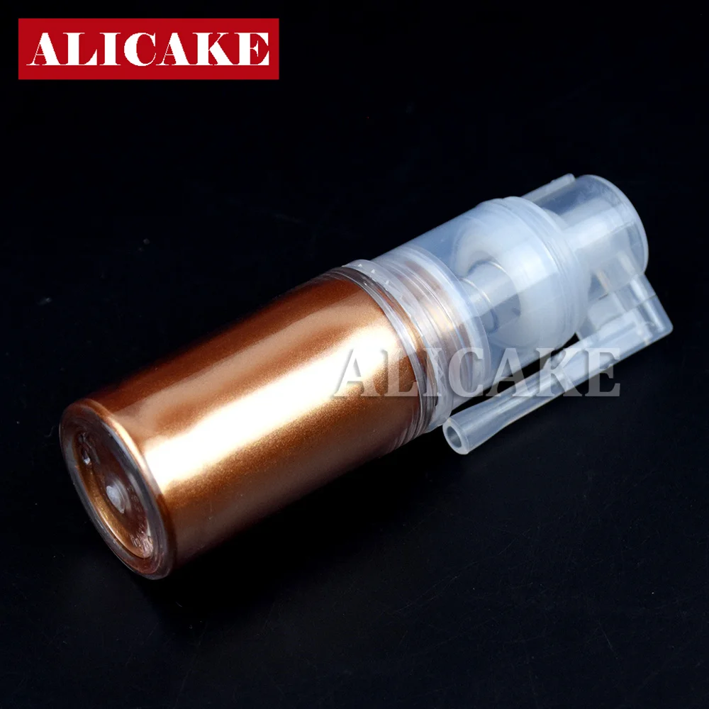 

Медная цветная пудра для украшения торта, съедобная блестящая пыль, емкость-распылитель для помадки, макарона, шоколада, жемчуга, 0,18 унции