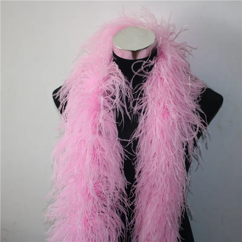 2 Meters purple ostrich feather boa Trims skirt Party/Costume fluffy ostrich feathers For Crafts DIY wedding decorations Plumes images - 6