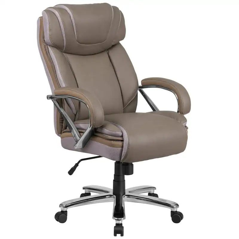 

HERCULES Series Big & Tall 500 . Rated Taupe LeatherSoft Executive Swivel Ergonomic Office Chair with Extra Wide