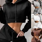 Женский Повседневный Спортивный костюм, комплект из 2 предметов, толстовка с капюшоном и спортивные штаны, штаны для бега, модная зимняя спортивная одежда, 2021