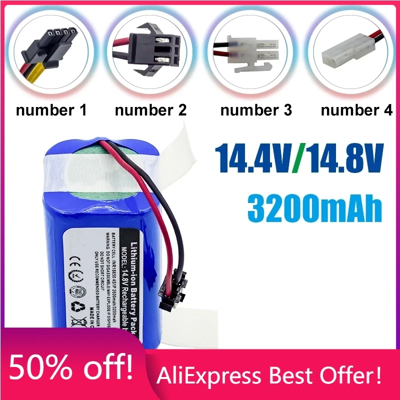 

Vacuum Cleaner Battery 18650B4-4S1P-AAF-4, for Chuwi / Polaris / Kitfort / DIBEA / Ecovacs /iBoto / iLife / Genio / Liectroux