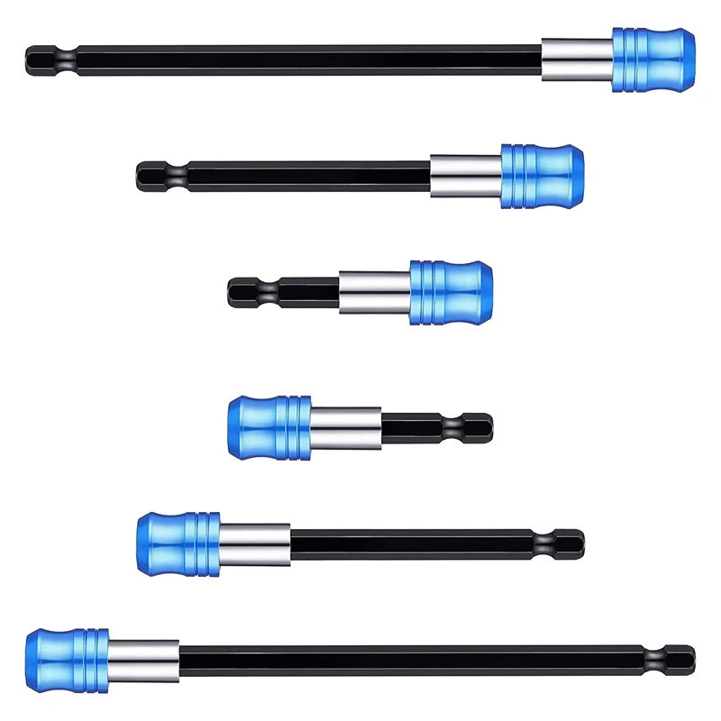 

6-Piece Drill Extension Screwdriver Bit Base 1/4 Inch Hex Shank Drill Extension Quick Release Set