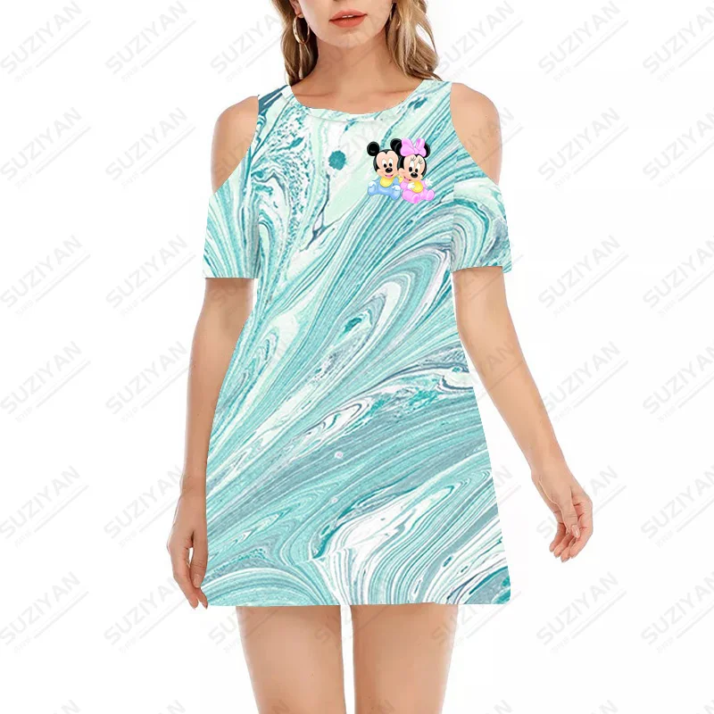 

Disney Print 2022 New Summer Elegant Casual Sheath Thin Straps Women's Mini Dress Casual Fashion Sexy Dress Single Product