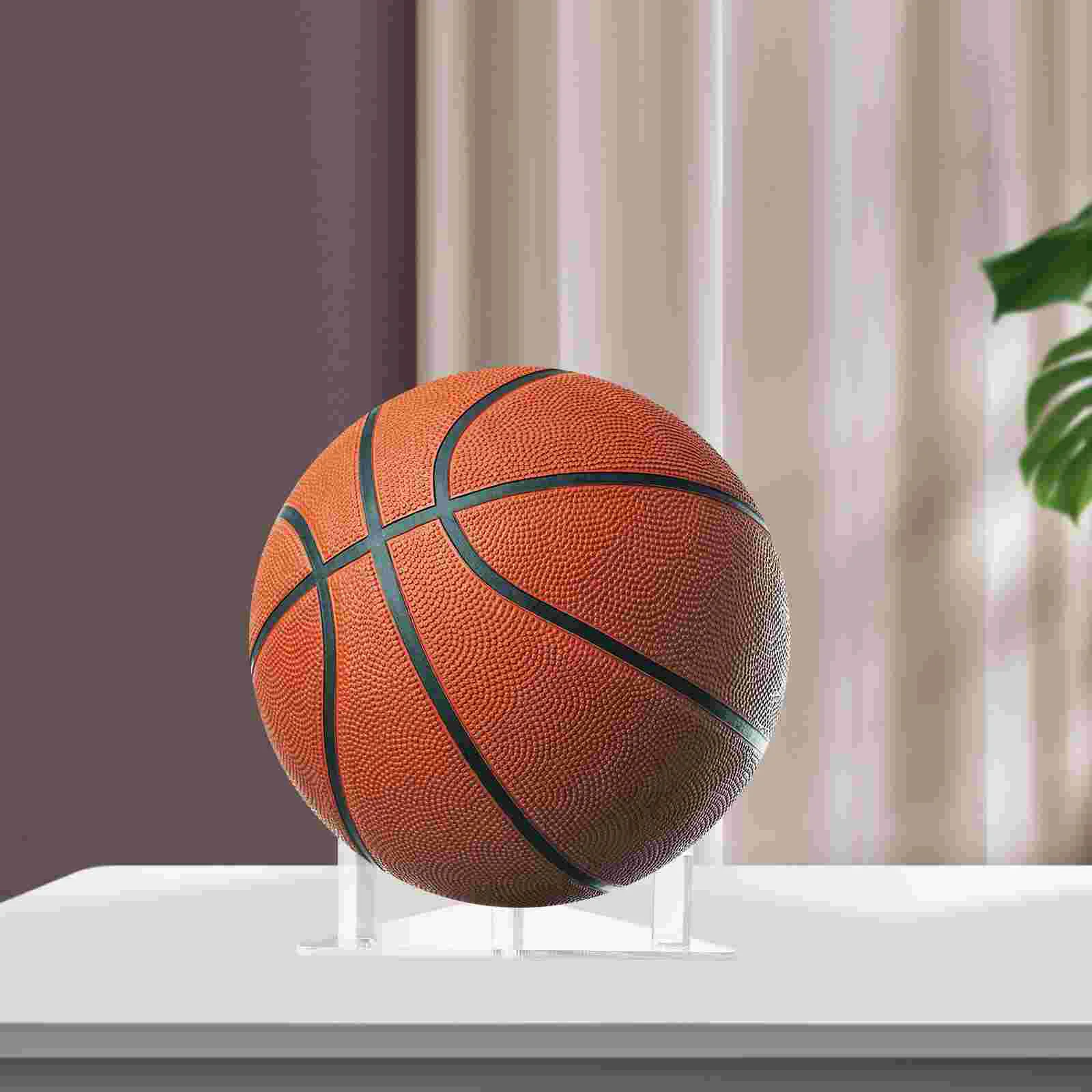 

2 Pcs Showcase Ball Display Stand Fitness Jersey Baseball Sports Storage Rack Acrylic Basketball