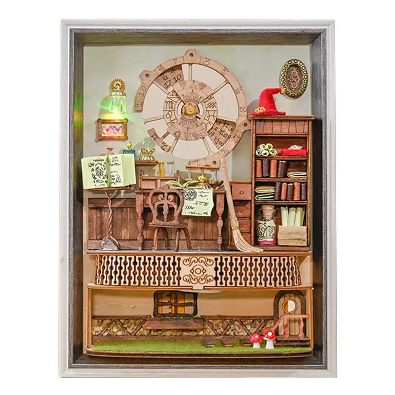 

DIY handmade magic Doll House photo Frame Romantic Type Miniature Dollhouse Kit Warm Dawn with Furniture Home Decoration Gifts