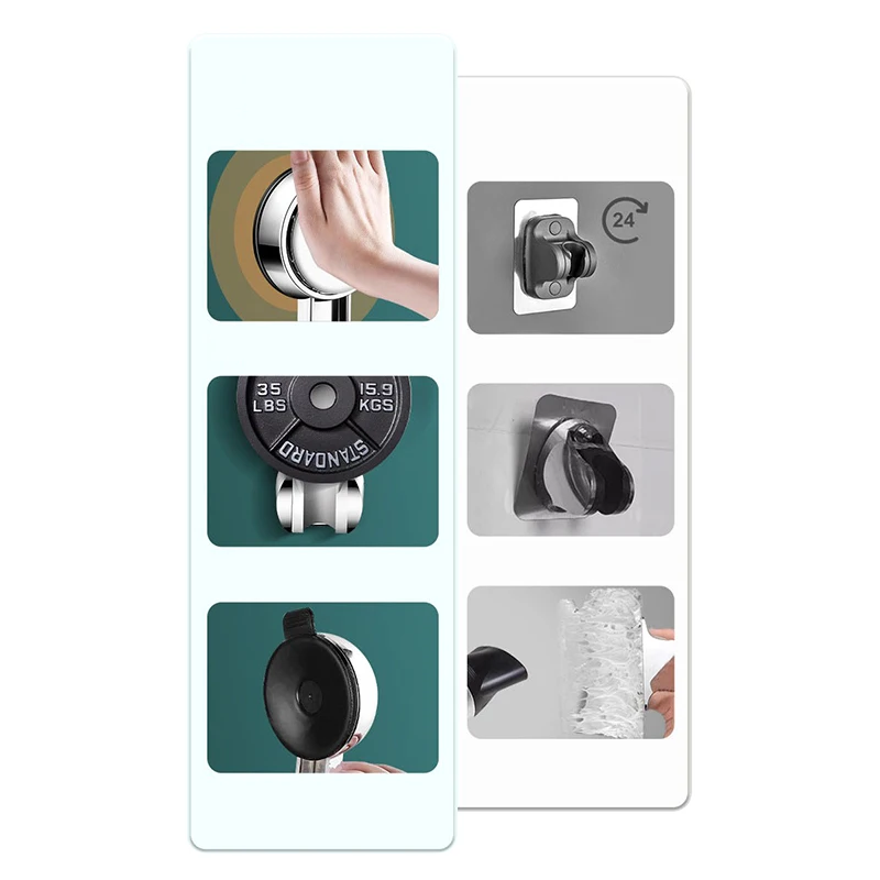 НОВАЯ душевая лейка поддерживает 360 ° регулируемая присоска настенный ручной