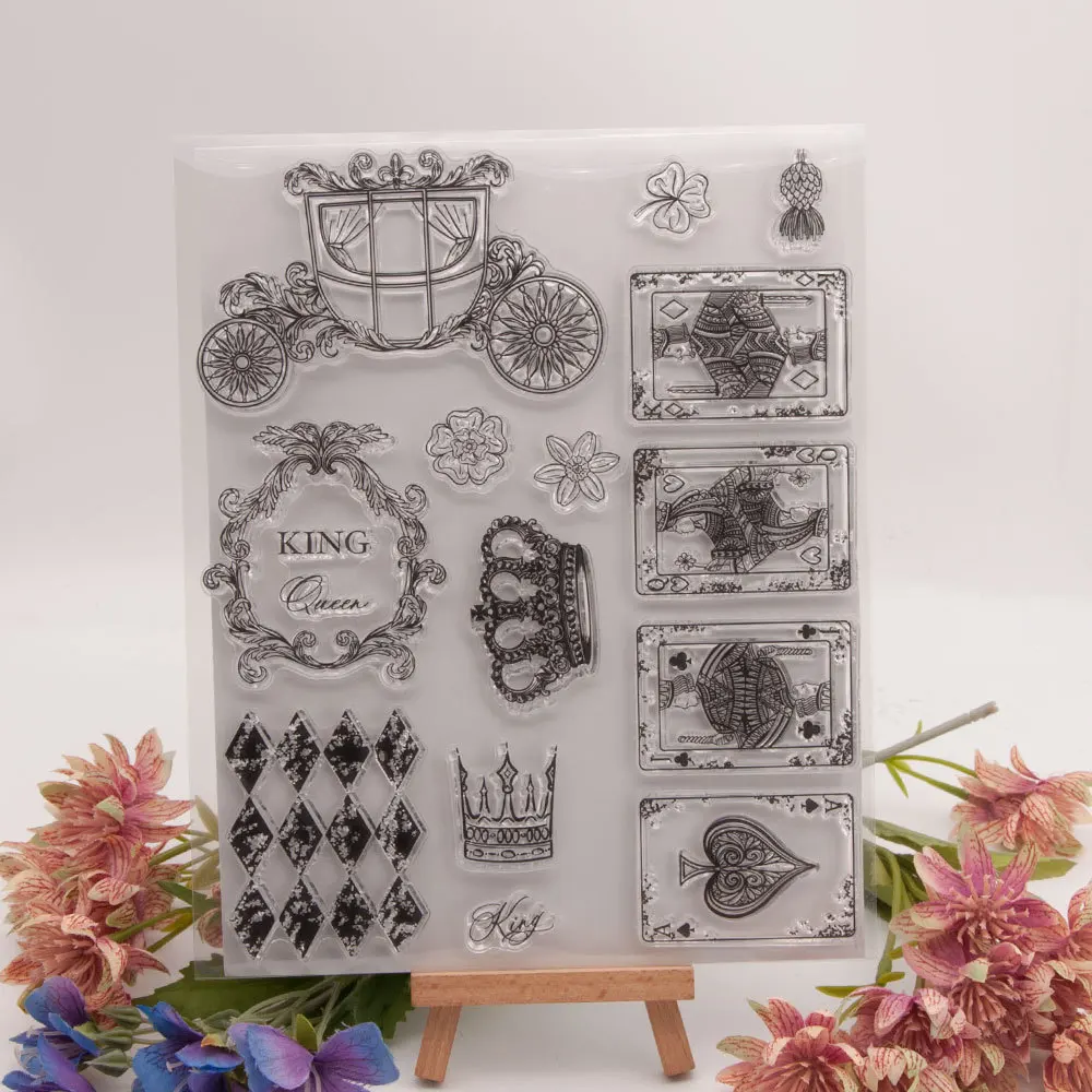 

Crown King Rubber Clear Stamp for Card Making Decoration and Scrampbooking