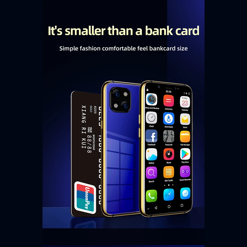 UNIWA X60 4G Mini Smartphone 3GB 32/64GB Dual Sim LTE Android Student Mobile Cell Phone 3.6 inch 1050mAh Cute Small Cellphone