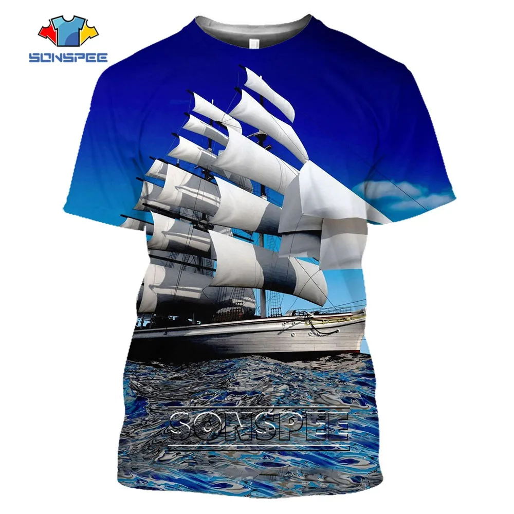 

Футболка Мужская/женская оверсайз с 3D-принтом «безумная морская яхта»