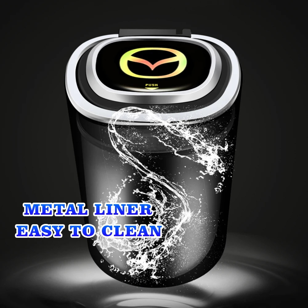 

NEW Car Ashtray With Led Lights With Logo Creative Personality Car Emblem For Mazda 3 Bk 6 Gh CX 5 2 90 30 50 Encosella 8 Atez