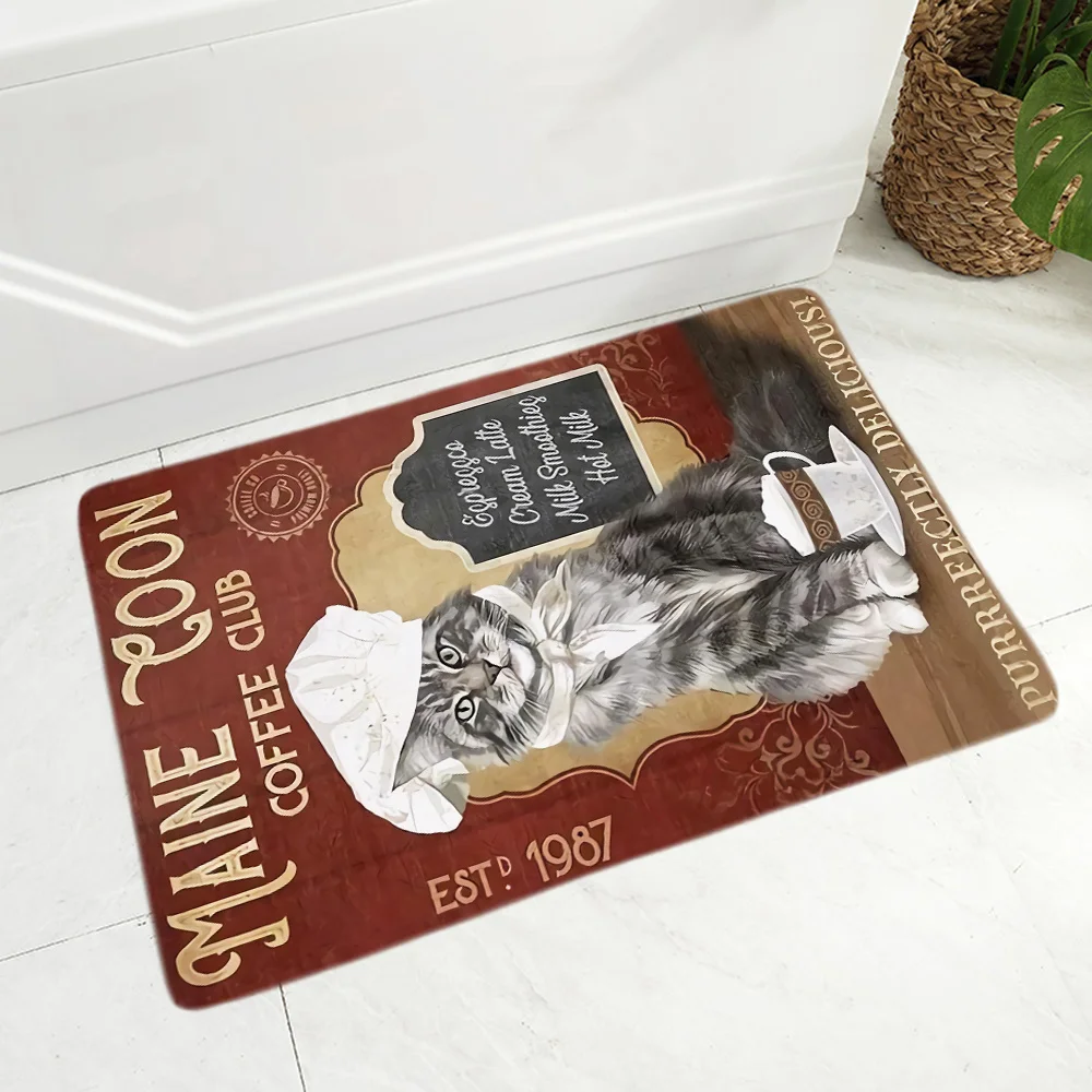 

Flannel Mat Entrance Living Room Art Carpet Anti Slip Rug For Home And Comfort Coffee Cat Mat bedside Lounge Rug Parlor Mat