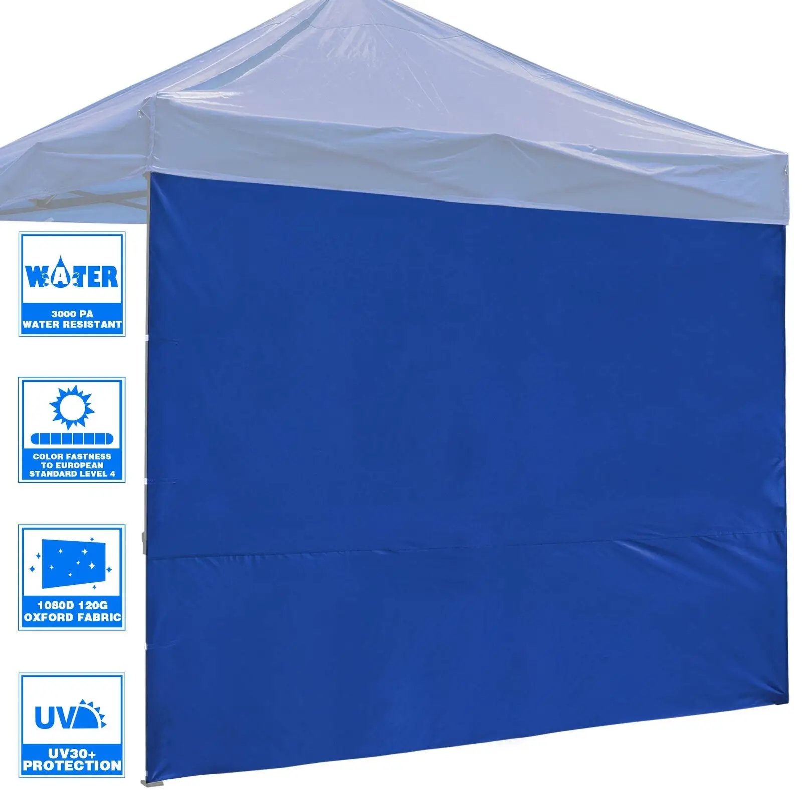 

10x7 Ft Durable Fabric Canopy Gazebo Full Size Side Wall/Blue