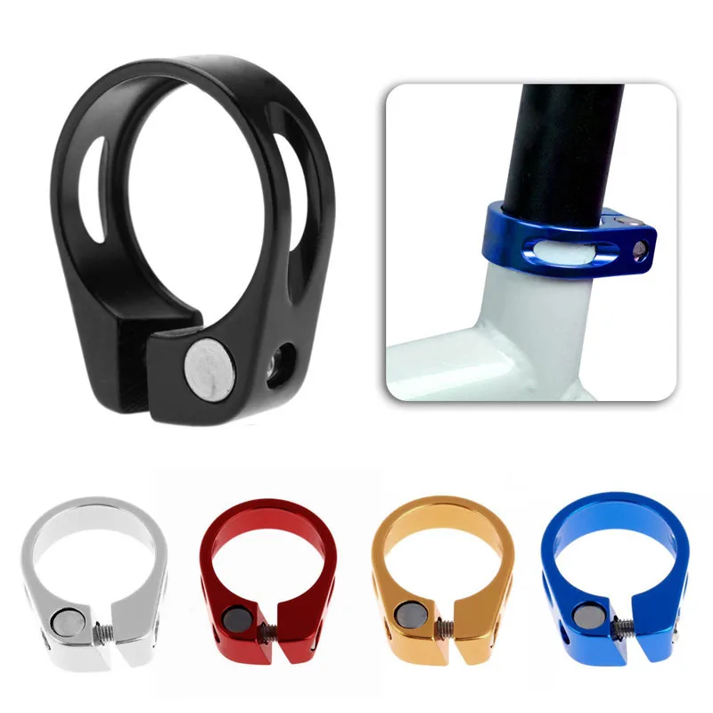

Bicycle Seat Tube Clamp 31.8/34.9mm Aluminum Alloy Screw Hollow Seat Post Clamp Suitable for Mountain Bike MTB Bicycle Parts