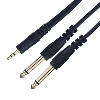 stereo 3 5mm to double 6 5mm cable male mono 6 35 jack to 3 5 jack audio cable for mixer amplifier