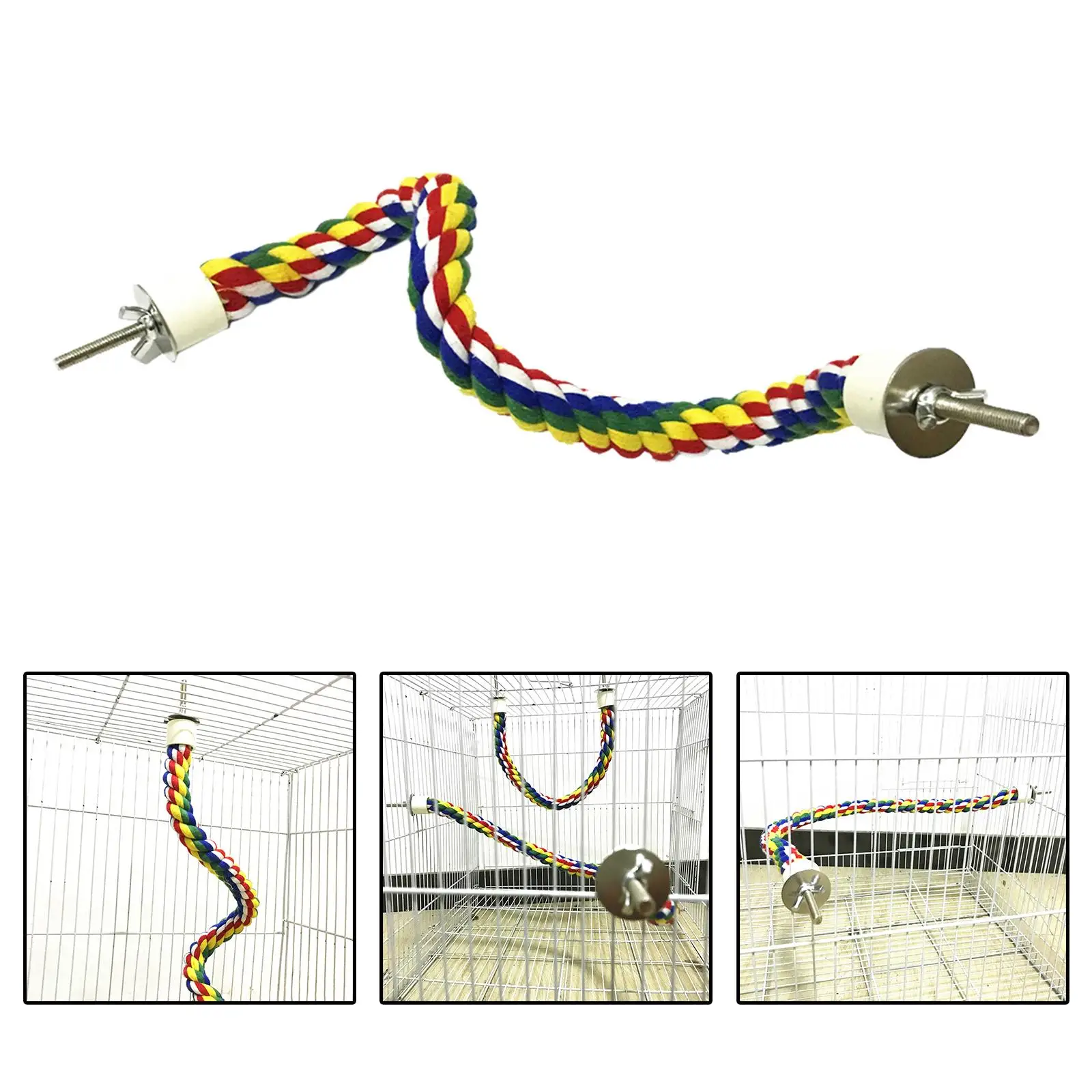 

Плетеный птичий канат, окунь, искусственная спиральная веревка, Подвесная подставка, веревка для качания