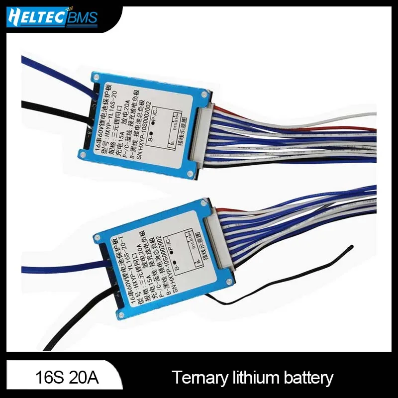 60 в BMS 16S 20A 18650 для тройной литиевой батареи электрический велосипед с