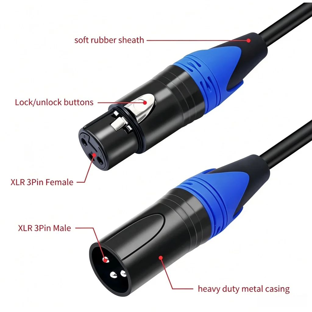 3-контактный XLR Y-сплиттер аудиокабель, 1 XLR гнездо на два XLR штекера, разветвител для микрофона, усилителя, аудиомикшера, сцены. (art.: 3920dcc3d1bbb) - 3920dcc3d1bbb
