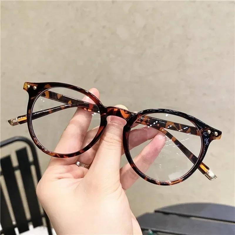 MOONBIFFY Винтажные круглые очки из пластмассового титана