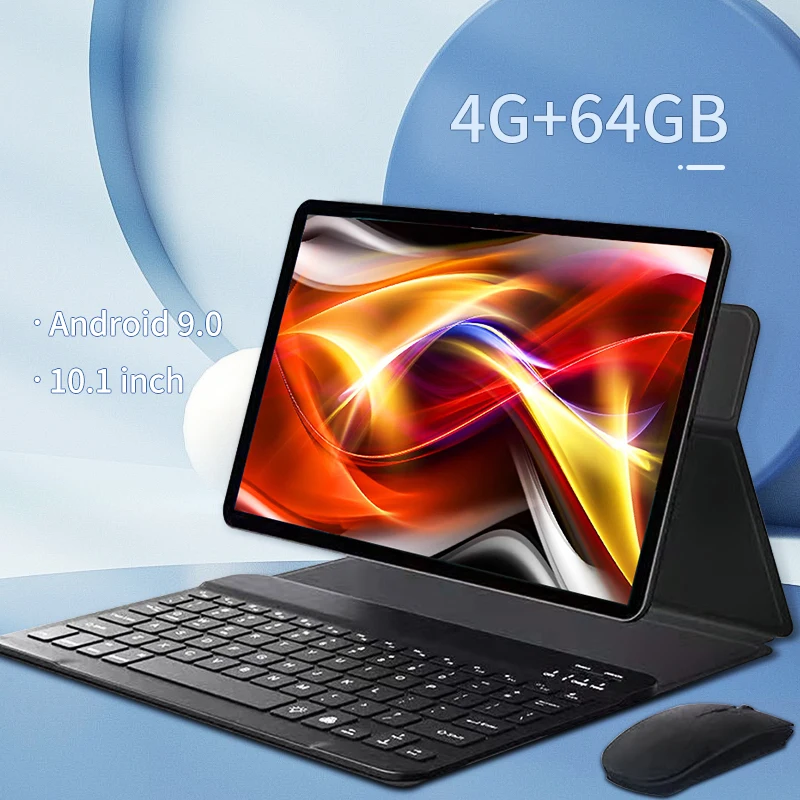 

4G+64G New 2023 Android 9.0 Tablet 10.1 Inch Ocre Core Pad 4G Netcom Game Online Lesson Two-in-one Learning Machine tablet