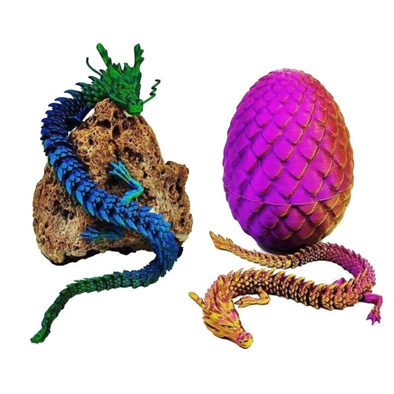 Подвижное украшение для дома с 3D-принтом китайского дракона