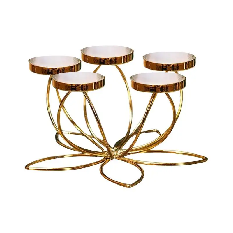 

Iron Candle Holders Elegant Tealight Candle Holder With Flower Base Decorative Candle Holder Dinner Props For Wedding Birthday