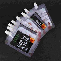 bloodbags bag drinkdrinks hallowmas prop party iv pouches storaging festival decorations cups drinking spookyreusable labels