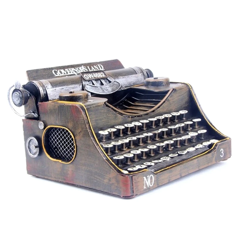 

Retro Classic Wrought Iron Typewriter Decoration Props Home Soft Decorations Furnishing Crafts