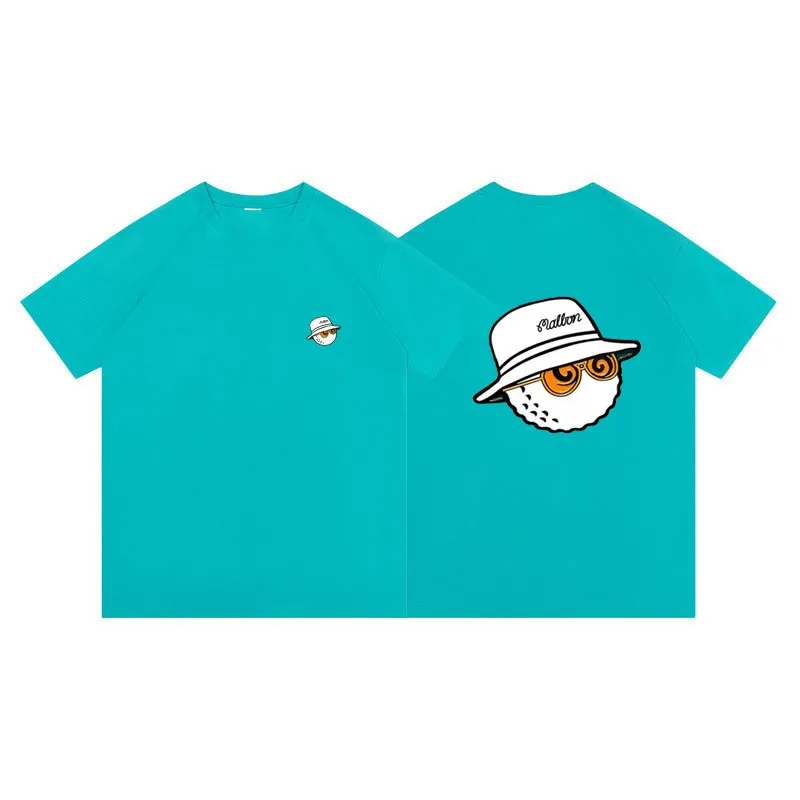 Golf T-shirt Men's and Women's Summer Cotton Polo Neck Short Sleeve Top Fashion Couple Loose Men's and Women's T-shirt