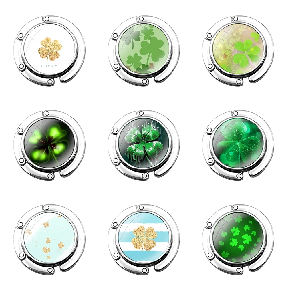 Крючок для женского стола складной декоративный крючок с четырьмя листьями