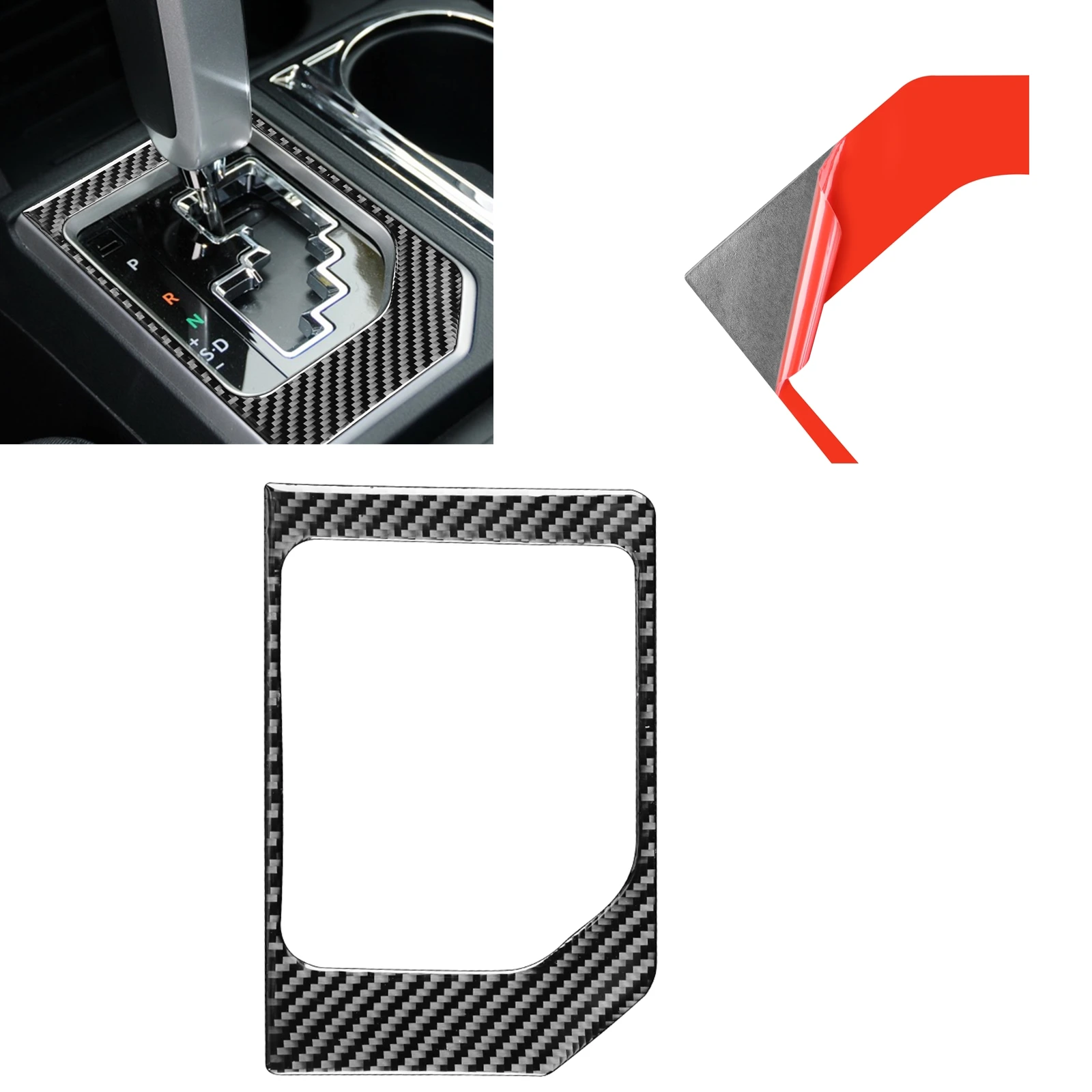 Автомобильная коробка переключения передач Панель рамка отделка Настоящее углеродное волокно центральная консоль переключатель панель о...