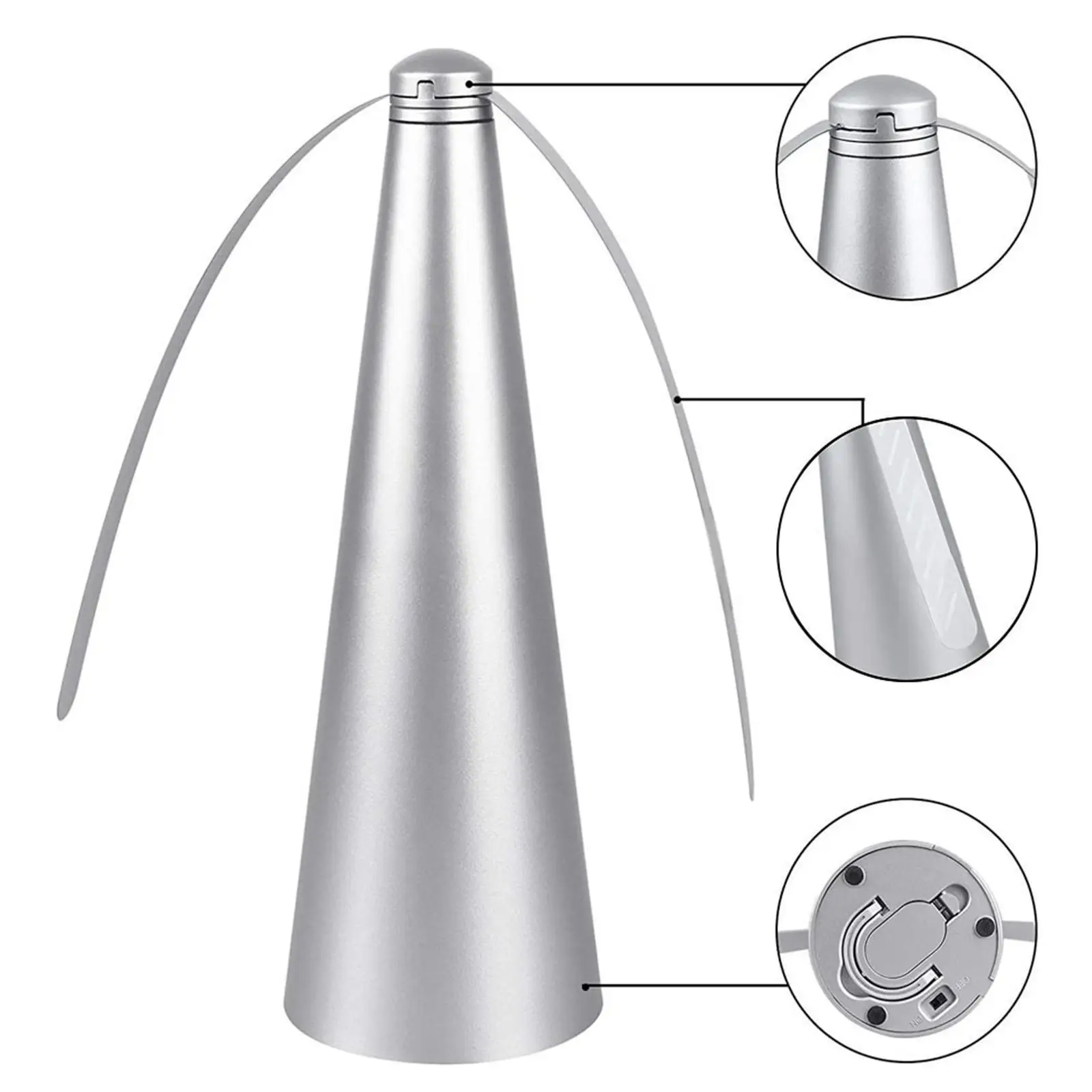 

Портативный бесшумный вентилятор для барбекю, черный