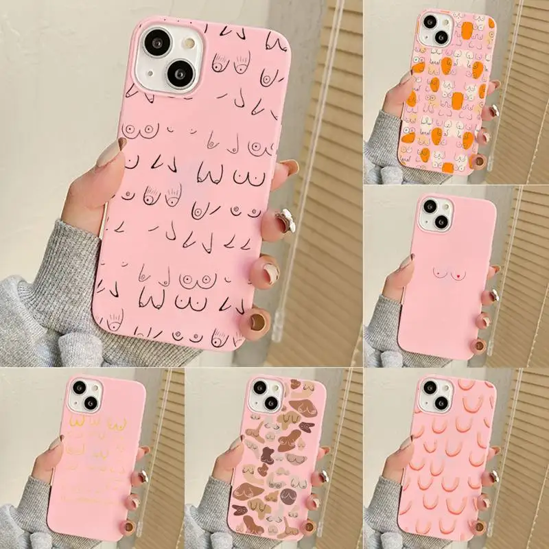 

Boobs Art Print Phone Case For Iphone 7 8 Plus X Xr Xs 11 12 13 Se2020 Mini Mobile Iphones 14 Pro Max Case