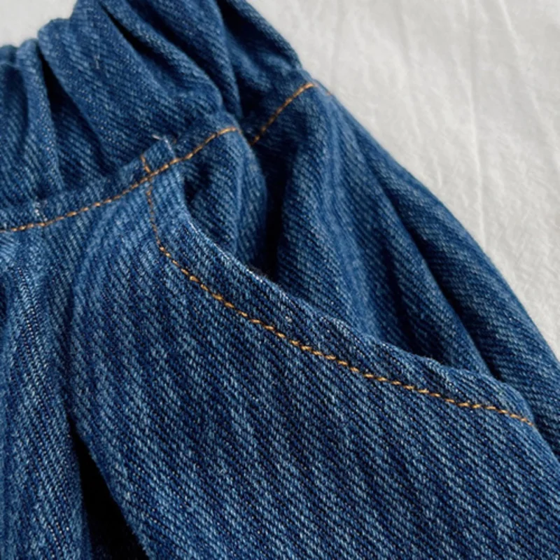 Детские Джинсы С Эластичной Резинкой На Талии Для Мальчиков И Девочек —