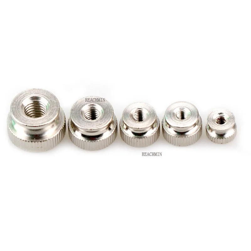 

10PCS M3 M4 Nickel Plated Knurled Thumb Screws Nuts Step Hand Nuts Carbon Steel