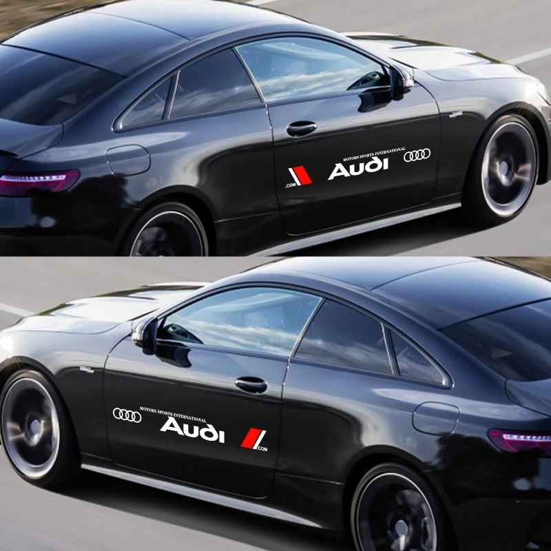 2 шт. автомобильные наклейки-эмблемы для Audi A3 A4 B5 B6 8P 8V 8L A5 A6 C6 |