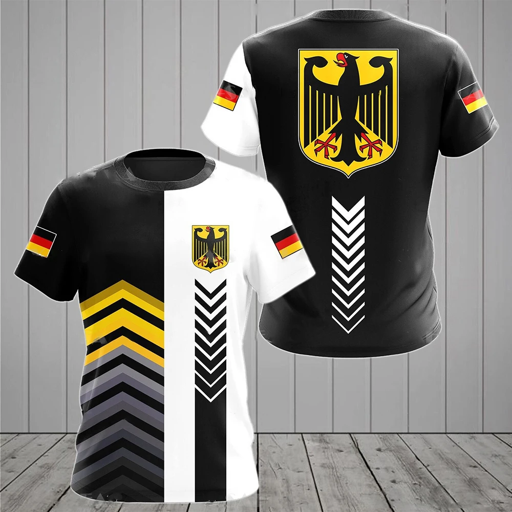 

GERMANY Men's T-Shirt German National Emblem Printed Summer Oneck Pullover Short Sleeve Casual T-Shirt Oversized T-Shirt For Men