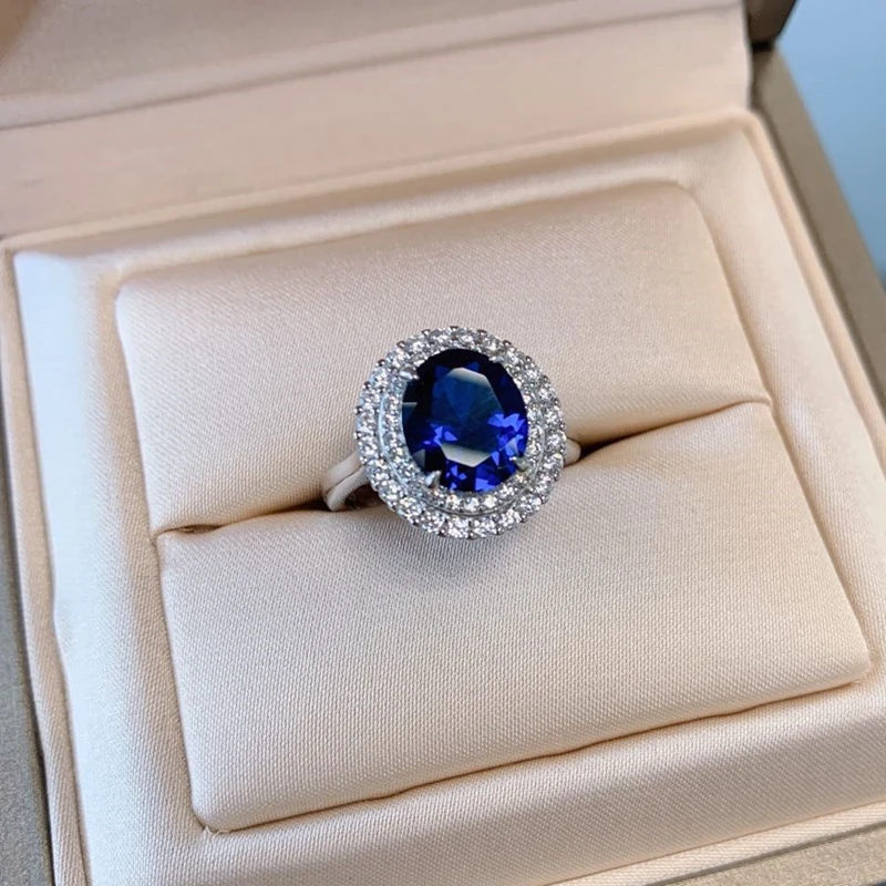 Shipei винтажные овальные кольца с танзанитом из стерлингового серебра 925 пробы