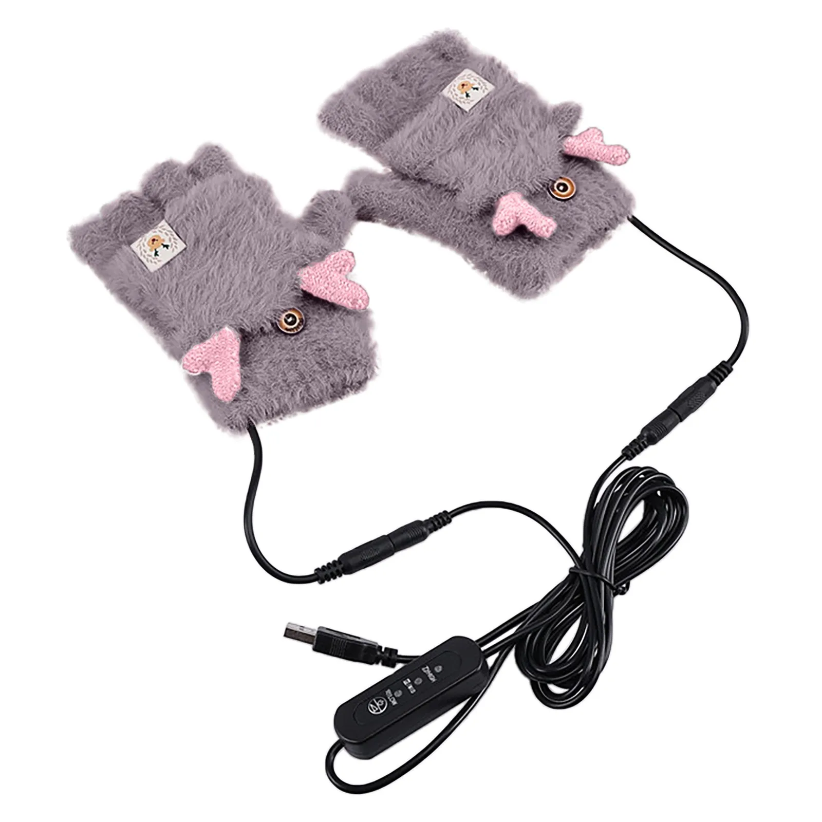 

Gloves Mittens Combo with Pocket Heating Fashion Adult Winter Men Thick Gloves Heating Gloves And Gloves Warm Creative USB Women