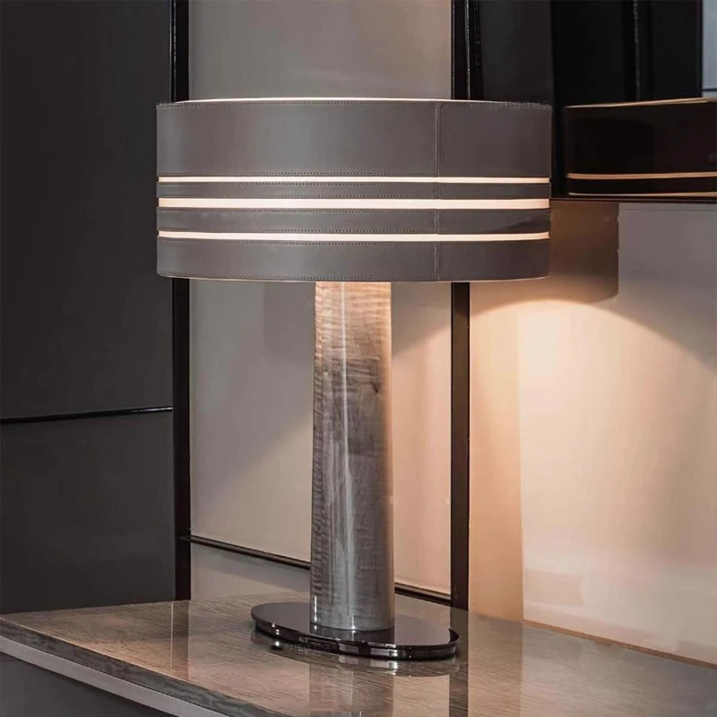 Винтажная роскошная черная дизайнерская настольная лампа 2024 домашний декор