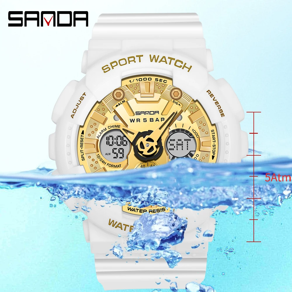 SANDA Couples Wristwatch Digital Sport Waterproof Watch Man Fashion Military Equipment Orologio Uomo Consumer Electronics Watch