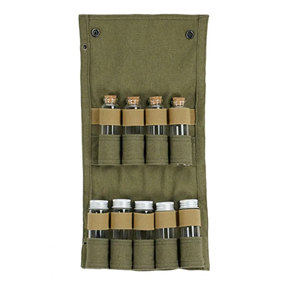 

Набор бутылок для специй с 9 отверстиями, складной восковой холщовый водонепроницаемый мешок из искусственной кожи для кемпинга, походов, п...