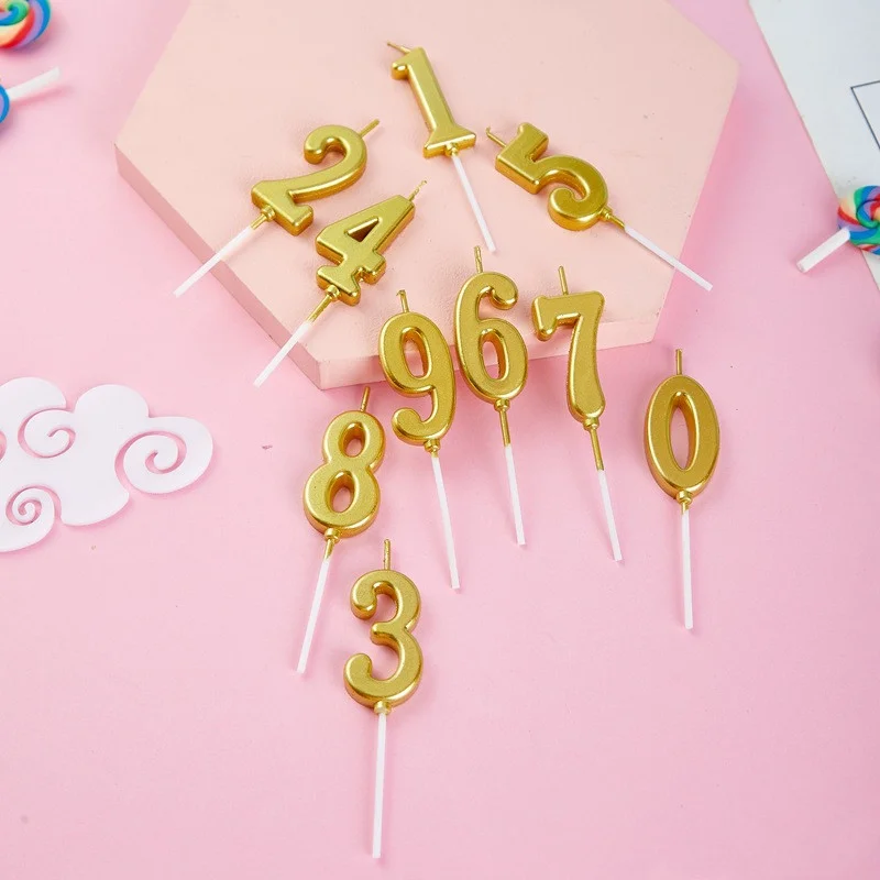 

Цифры 0-9, свечи для торта на день рождения, Топпер, декор вечерние, декоративные свечи «сделай сам», товары для домашнего декора, свеча с цифр...