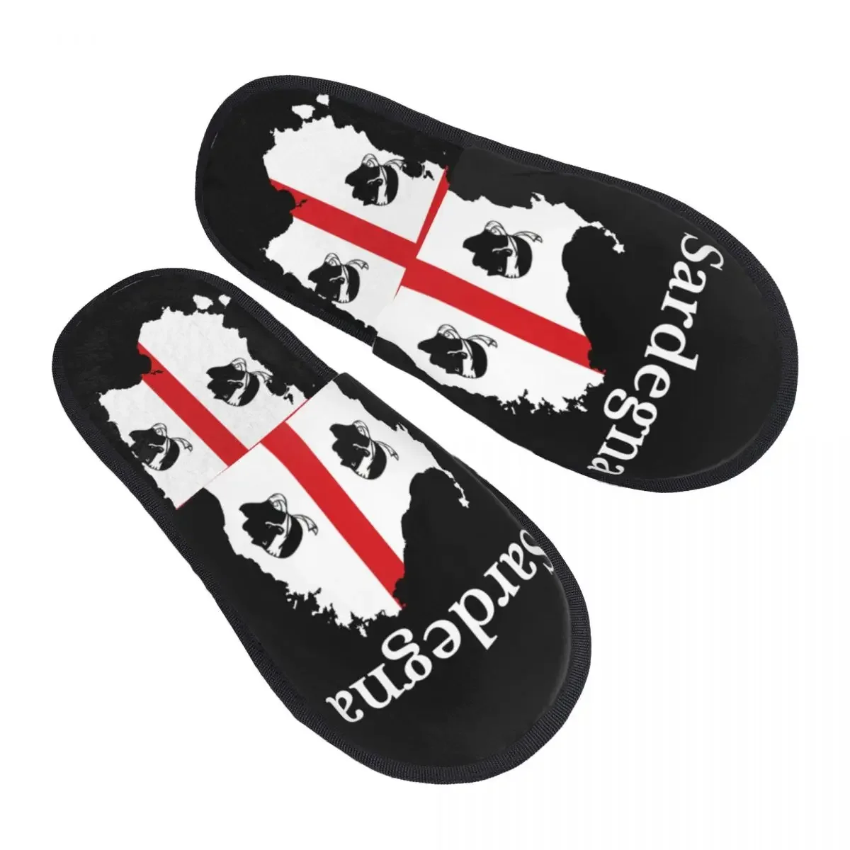 Женские домашние тапочки с принтом на заказ Уютные теплые флаги Сардинии флаг