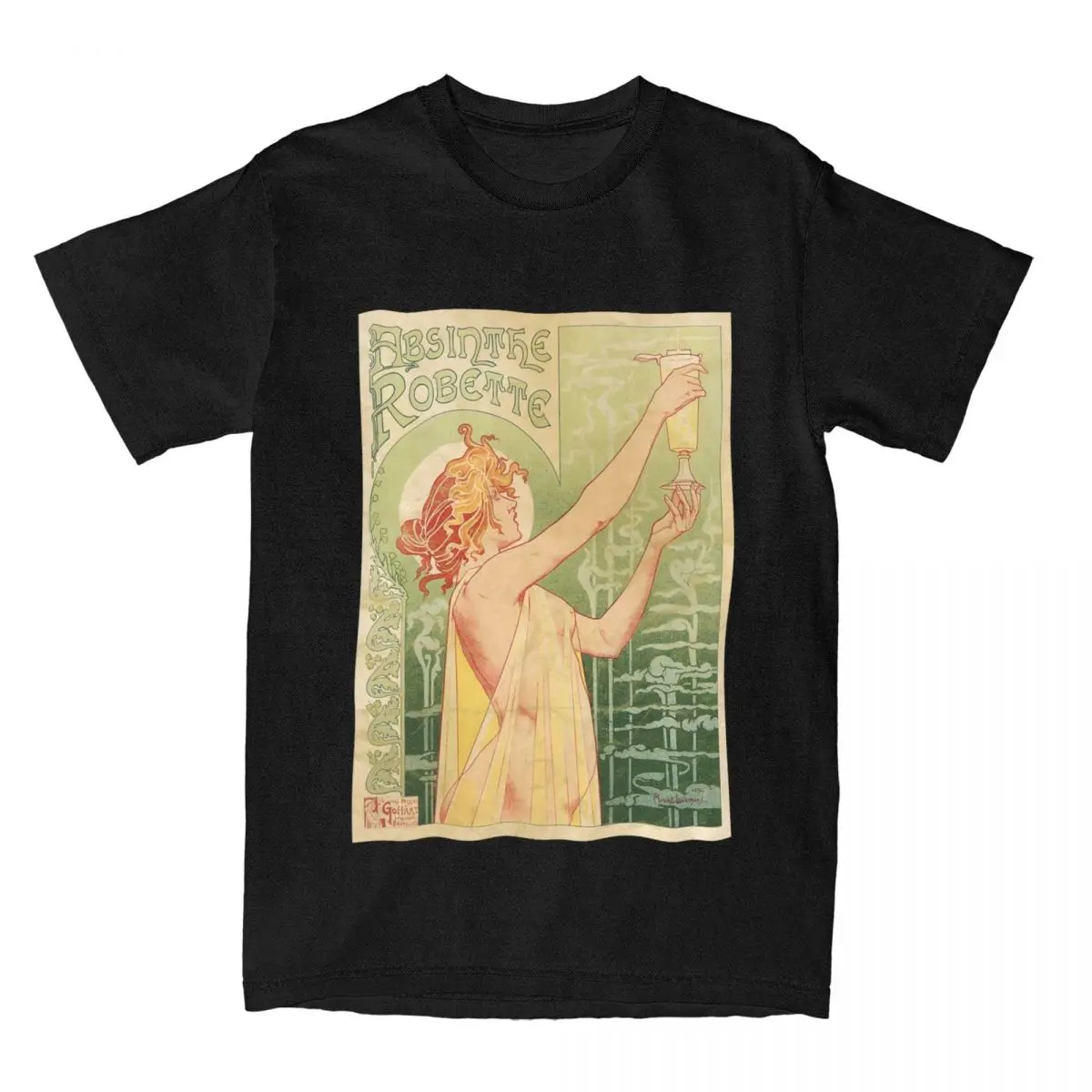 

Винтажный спиртовой художественный рекламный абанит для мужчин и женщин, аксессуары для рубашек, футболка из чистого хлопка, одежда, забавная футболка для взрослых